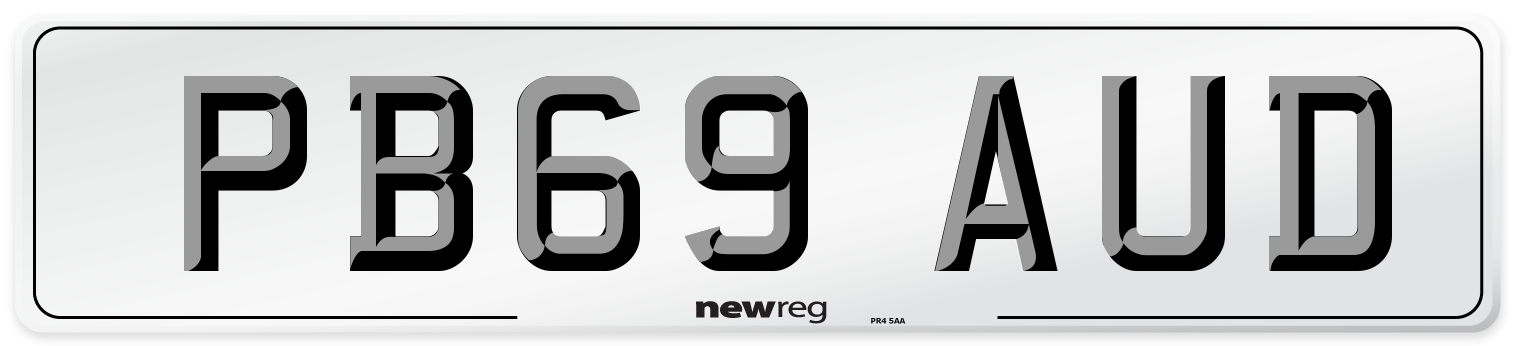 PB69 AUD Number Plate from New Reg